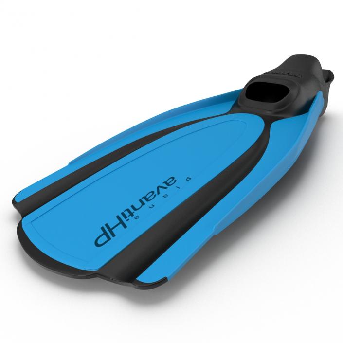 3D Swim Fins 2 Blue 2 model